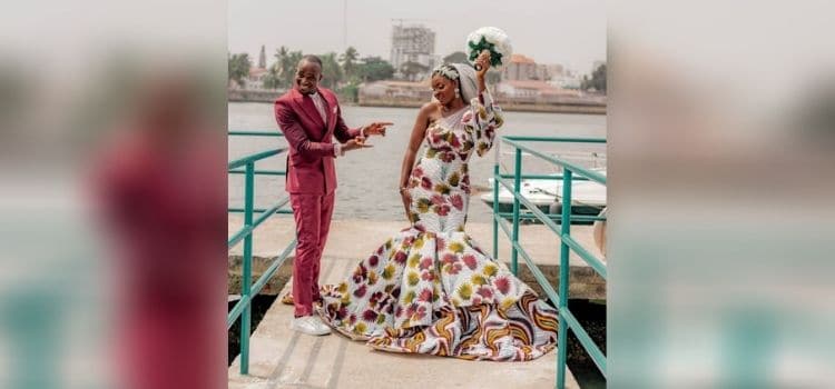 Ankara traditional best sale wedding dresses