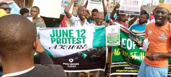 PHOTOS: June 12 Protest rocks Akure, Ondo state Capital | AIT LIVE