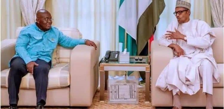 President Muhammadu Buhari meets Ghana’s President Nana Akufo-Addo