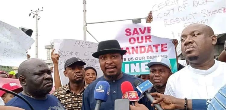 Rivers PDP Supporters Protest, Demand Joint Inspection Of Electoral ...