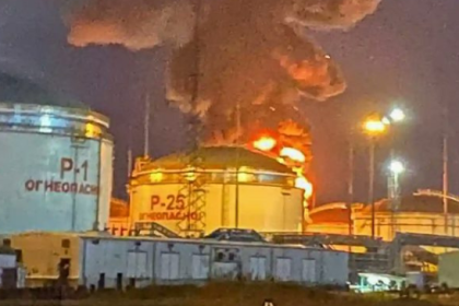 aitlive - refineries on fire in Russia