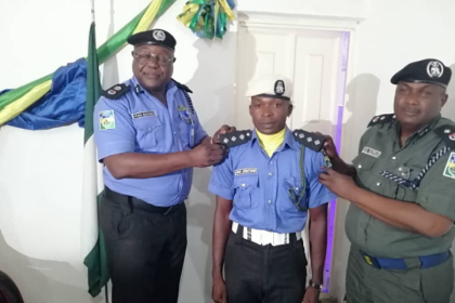 AIT-IMAGES - Zamfara CP, Dalijan, Decorating one of the newly Promoted Senior Police Officers