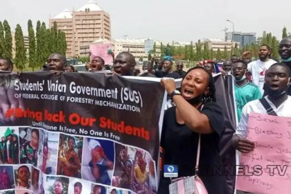 Parents Of Abducted Zamfara Varsity Students Protest