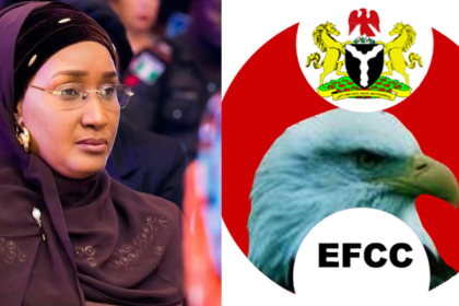 AIT-IMAGES - Sadiya Umar-Farouk/EFCC Logo