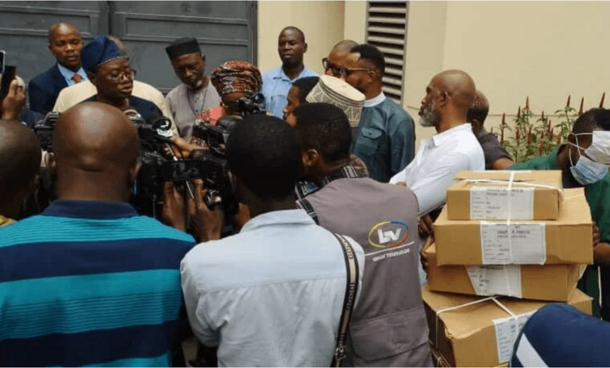AIT-IMAGES - NEC Officials Take Delivery Of Materials