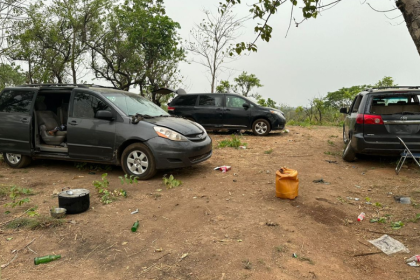 AIT-IMAGES - Vehicles recovered from raid of Omini forest in Izzi LGA of Ebonyi State
