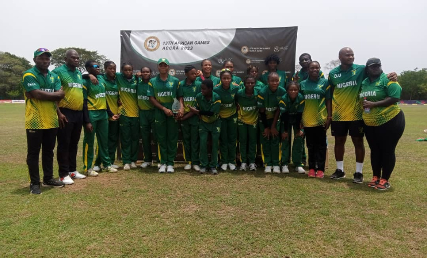 AIT-IMAGES - Nigeria women cricket national team at 13th African Games in Ghana