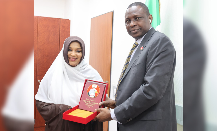 AIT-IMAGES - NFIU Chief Executive Officer, Hafsat Abubakar Bakari/EFCC Chairman Ola Olukoyede