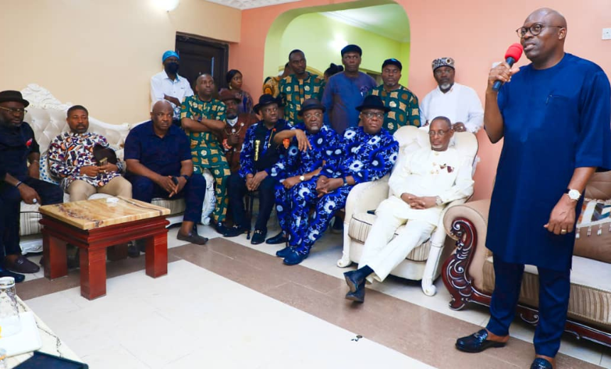 AIT-IMAGES - Rivers State Governor, Sim Fubara on condolence visit to former Governor Celestine Omehia over death of his mother