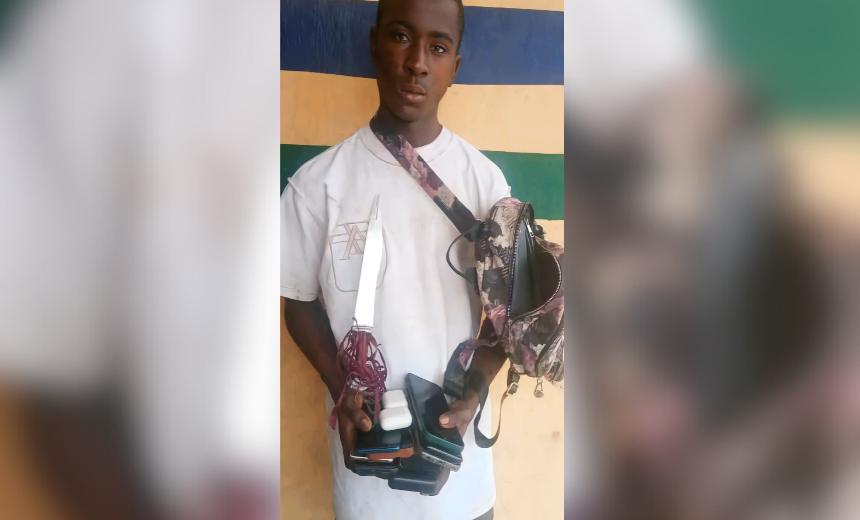 AIT-IMAGES - 19-year-old suspect, Mustapha Musa arrested by police in Niger State