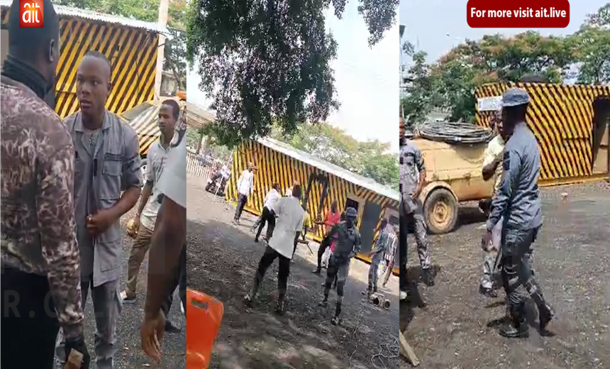 AIT-IMAGES - Customs Officers attacks VIO personnel in Abuja