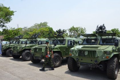 AIT-IMAGES - twenty units of the improved version of the Armoured Personnel Carrier (APC)