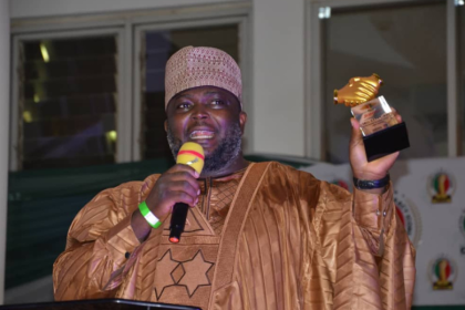 AIT-IMAGES - National Secretary, CUPP, Peter Ameh receiving Icon of Democracy Award on behalf of Peter Obi