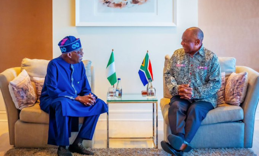 AIT-IMAGES - Post Inauguration: Ramaphosa visits President Tinubu in Johannesburg