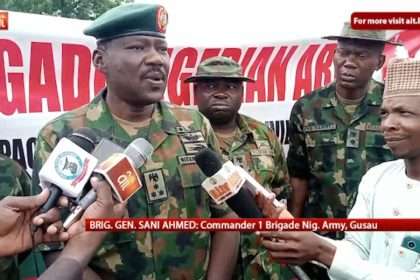 AIT-IMAGES - Commander of One Brigade of the Nigerian Army in Gusau, Brigadier-General Sani Ahmed