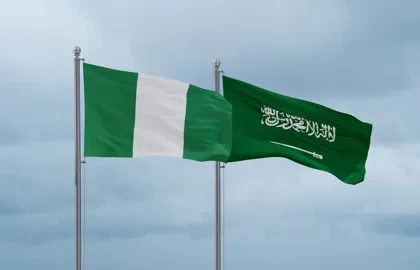 saudi arabia and nigeria flags footage 253283886 iconl