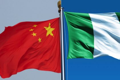 China and Nigerian flag