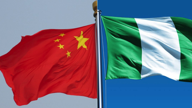 China and Nigerian flag