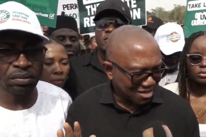 PETER OBI AT PROTEST