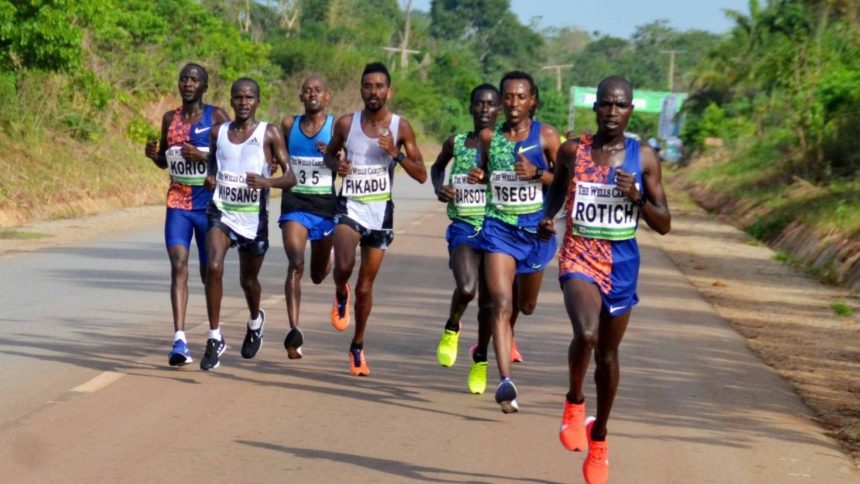 Runners at the 2019 Okpekpe Road Race scaled e1651113928808